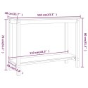  Stolik konsolowy, 110x40x80 cm, lite drewno sosnowe