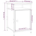  Szafka nocna, brązowy dąb, 40x42x60 cm, materiał drewnopochodny