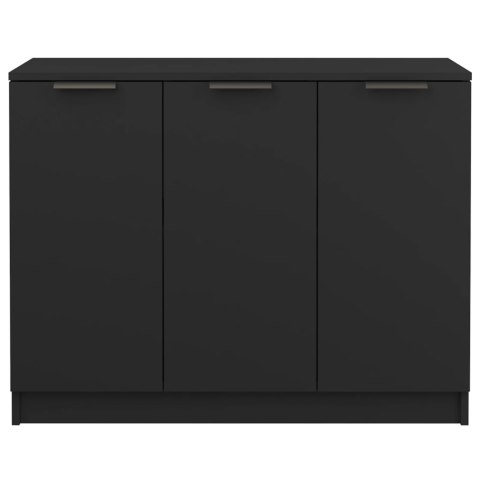 Komoda, czarna, 90,5x30x70 cm, materiał drewnopochodny Komoda, czarna, 90,5x30x70 cm, materiał drewnopochodny