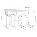  Szafka, 110x34x75 cm, lite drewno sosnowe