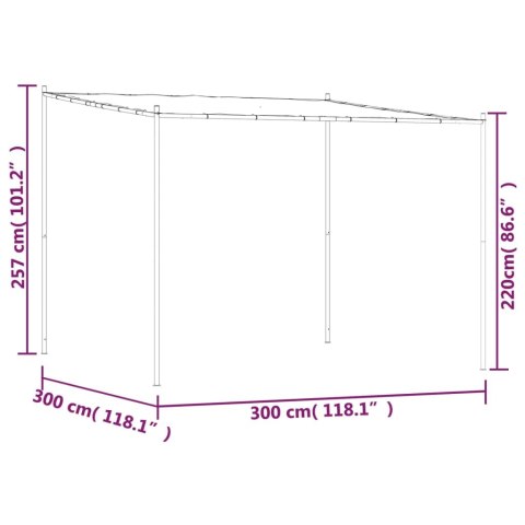 Altana, biała, 3x3 m, 180 g/m², tkanina i stal Altana, biała, 3x3 m, 180 g/m², tkanina i stal