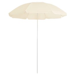  Parasol ogrodowy na stalowym słupku, piaskowy, 180 cm