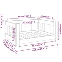  Legowisko dla psa, 65,5x50,5x28 cm, lite drewno sosnowe