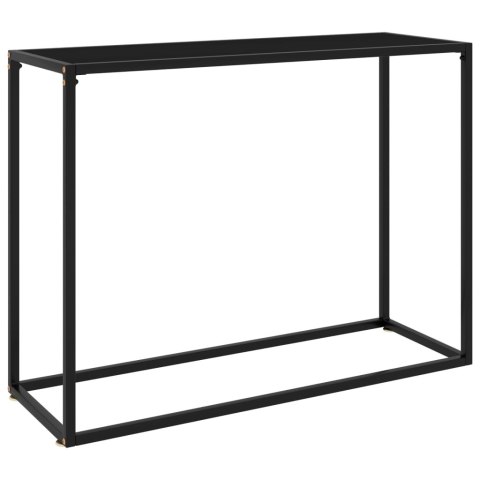 Stolik konsolowy, czarny, 100x35x75 cm, szkło hartowane Stolik konsolowy, czarny, 100x35x75 cm, szkło hartowane