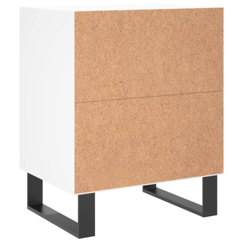 Szafka nocna, biała, 40x30x50 cm, materiał drewnopochodny Szafka nocna, biała, 40x30x50 cm, materiał drewnopochodny