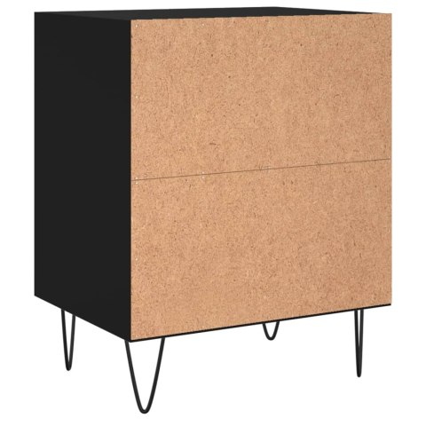 Szafki nocne, 2 szt., czarne, 40x30x50 cm Szafki nocne, 2 szt., czarne, 40x30x50 cm