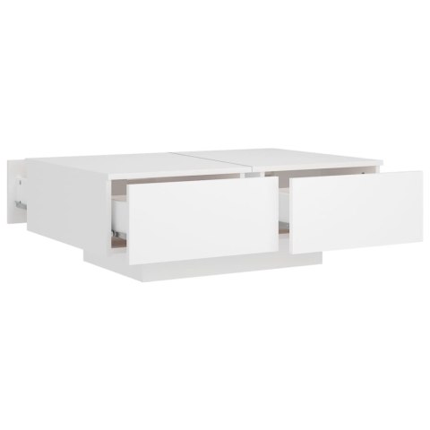 Stolik kawowy, biały, 90x60x31 cm, materiał drewnopochodny Stolik kawowy, biały, 90x60x31 cm, materiał drewnopochodny
