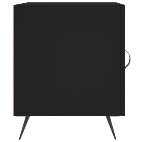 Szafka nocna, czarna, 40x40x50 cm, materiał drewnopochodny Szafka nocna, czarna, 40x40x50 cm, materiał drewnopochodny