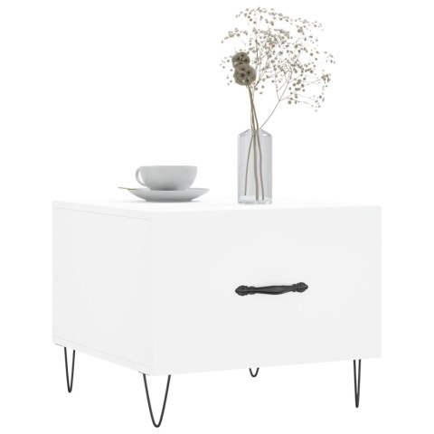 Stolik kawowy, biały, 50x50x40 cm, materiał drewnopochodny Stolik kawowy, biały, 50x50x40 cm, materiał drewnopochodny
