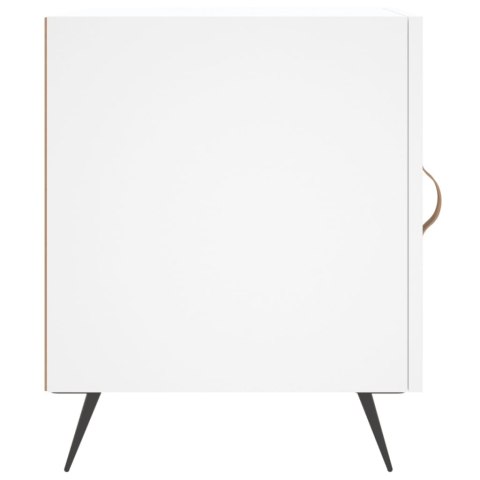 Szafka nocna, biała, 40x40x50 cm, materiał drewnopochodny Szafka nocna, biała, 40x40x50 cm, materiał drewnopochodny