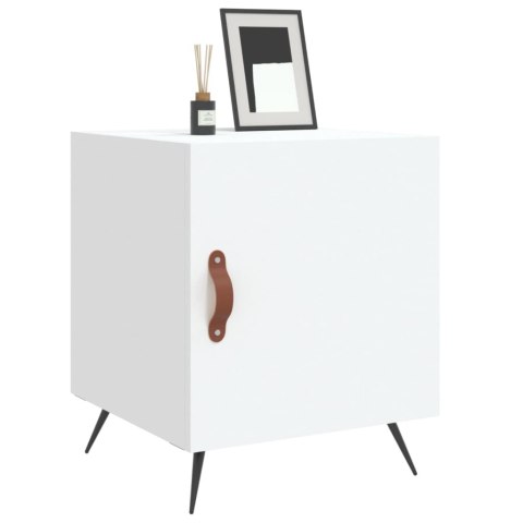 Szafka nocna, biała, 40x40x50 cm, materiał drewnopochodny Szafka nocna, biała, 40x40x50 cm, materiał drewnopochodny