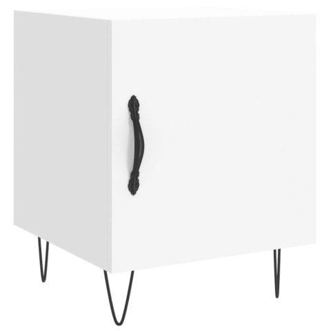Szafka nocna, biała, 40x40x50 cm, materiał drewnopochodny Szafka nocna, biała, 40x40x50 cm, materiał drewnopochodny