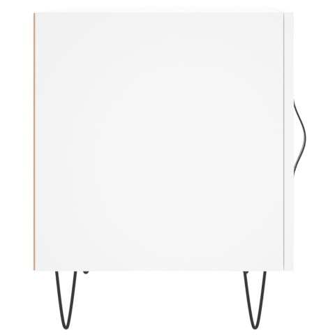 Szafka nocna, biała, 40x40x50 cm, materiał drewnopochodny Szafka nocna, biała, 40x40x50 cm, materiał drewnopochodny