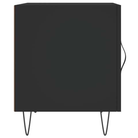 Szafka nocna, czarna, 40x40x50 cm, materiał drewnopochodny Szafka nocna, czarna, 40x40x50 cm, materiał drewnopochodny