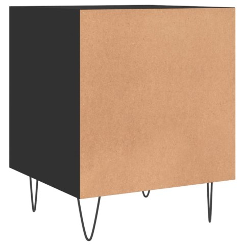 Szafka nocna, czarna, 40x40x50 cm, materiał drewnopochodny Szafka nocna, czarna, 40x40x50 cm, materiał drewnopochodny