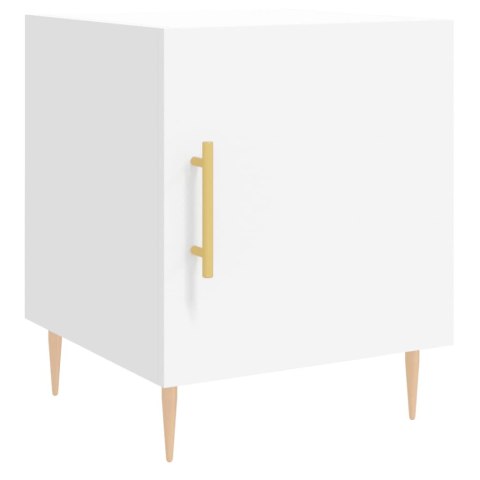 Szafka nocna, biała, 40x40x50 cm, materiał drewnopochodny Szafka nocna, biała, 40x40x50 cm, materiał drewnopochodny