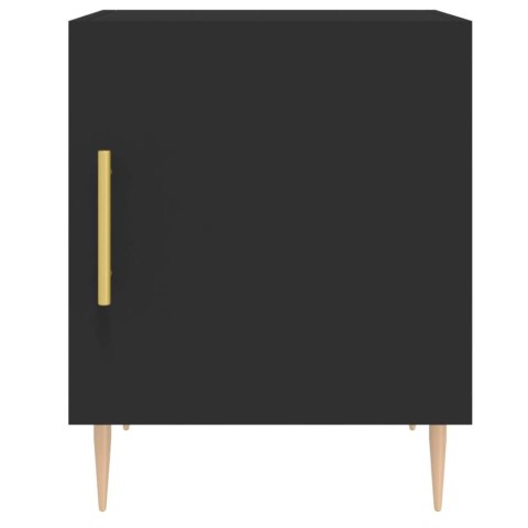 Szafka nocna, czarna, 40x40x50 cm, materiał drewnopochodny Szafka nocna, czarna, 40x40x50 cm, materiał drewnopochodny