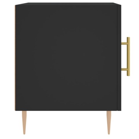 Szafka nocna, czarna, 40x40x50 cm, materiał drewnopochodny Szafka nocna, czarna, 40x40x50 cm, materiał drewnopochodny