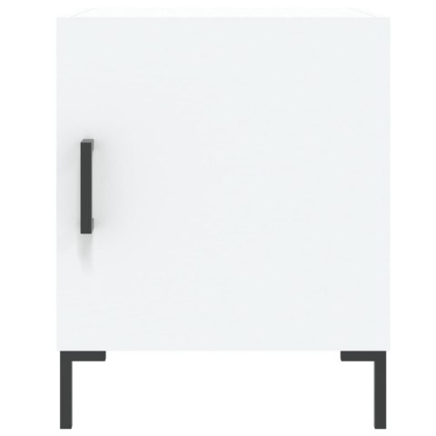 Szafka nocna, biała, 40x40x50 cm, materiał drewnopochodny Szafka nocna, biała, 40x40x50 cm, materiał drewnopochodny