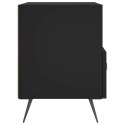  Szafki nocne, 2 szt., czarne, 40x35x47,5 cm