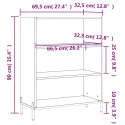  Regał, biały, 69,5x32,5x90 cm, materiał drewnopochodny