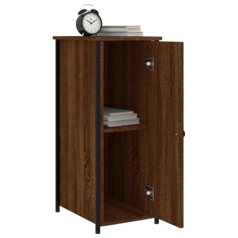 Szafka nocna, brązowy dąb, 32x42x80 cm, materiał drewnopochodny Szafka nocna, brązowy dąb, 32x42x80 cm, materiał drewnopochodny