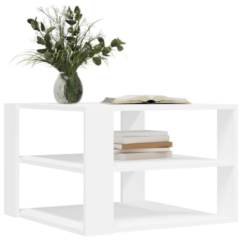 Stolik kawowy, biały, 59,5x59,5x40 cm, materiał drewnopochodny Stolik kawowy, biały, 59,5x59,5x40 cm, materiał drewnopochodny