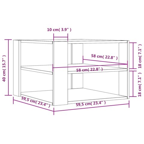 Stolik kawowy, czarny, 59,5x59,5x40 cm, materiał drewnopochodny Stolik kawowy, czarny, 59,5x59,5x40 cm, materiał drewnopochodny