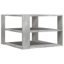 Stolik kawowy ława otwarte półki szary beton 59,5x59,5x40 cm