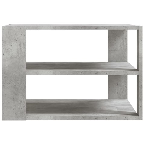 Stolik kawowy ława otwarte półki szary beton 59,5x59,5x40 cm Stolik kawowy ława otwarte półki szary beton 59,5x59,5x40 cm