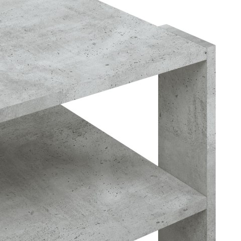 Stolik kawowy ława otwarte półki szary beton 59,5x59,5x40 cm Stolik kawowy ława otwarte półki szary beton 59,5x59,5x40 cm