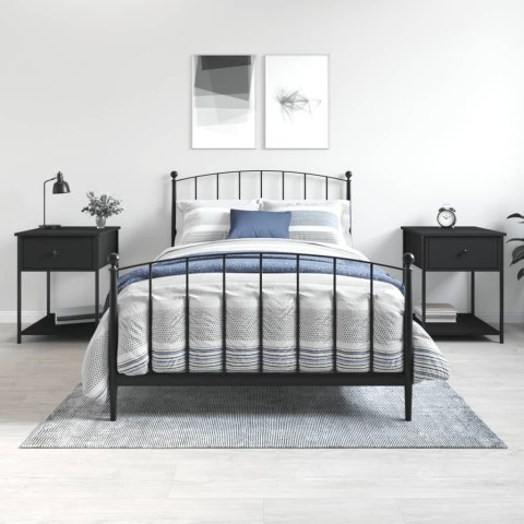 Stoliki nocne, 2 szt., czarne, 44x45x58 cm Stoliki nocne, 2 szt., czarne, 44x45x58 cm