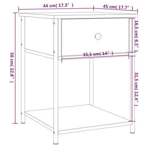 Stoliki nocne, 2 szt., czarne, 44x45x58 cm Stoliki nocne, 2 szt., czarne, 44x45x58 cm