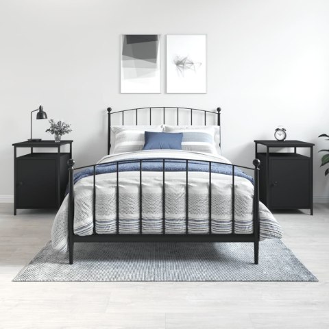 Szafki nocne, 2 szt., czarne, 40x42x60 cm Szafki nocne, 2 szt., czarne, 40x42x60 cm