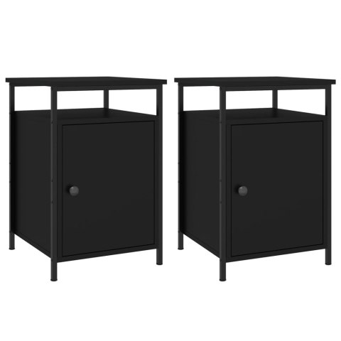 Szafki nocne, 2 szt., czarne, 40x42x60 cm Szafki nocne, 2 szt., czarne, 40x42x60 cm