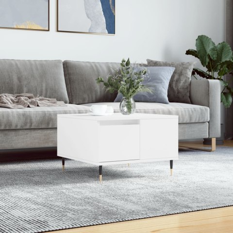  Stolik kawowy, biały, 55x55x36,5 cm, materiał drewnopochodny