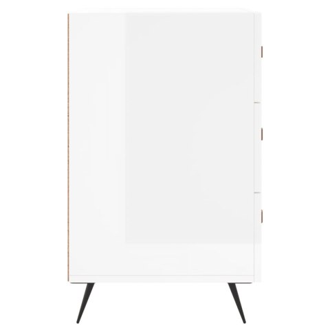 Szafka nocna, biała z połyskiem, 40x40x66 cm Szafka nocna, biała z połyskiem, 40x40x66 cm