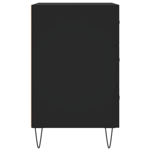 Szafka nocna, czarna, 40x40x66 cm, materiał drewnopochodny Szafka nocna, czarna, 40x40x66 cm, materiał drewnopochodny