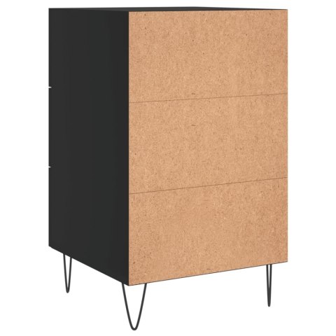 Szafka nocna, czarna, 40x40x66 cm, materiał drewnopochodny Szafka nocna, czarna, 40x40x66 cm, materiał drewnopochodny