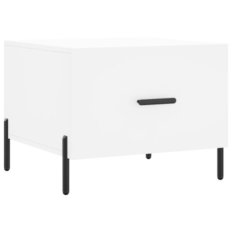 Stolik kawowy, biały, 50x50x40 cm, materiał drewnopochodny Stolik kawowy, biały, 50x50x40 cm, materiał drewnopochodny