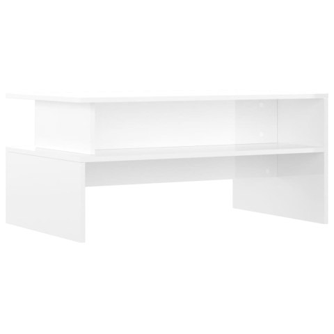 Stolik kawowy, biały o wysokim połysku, 90x55x42,5 cm Stolik kawowy, biały o wysokim połysku, 90x55x42,5 cm