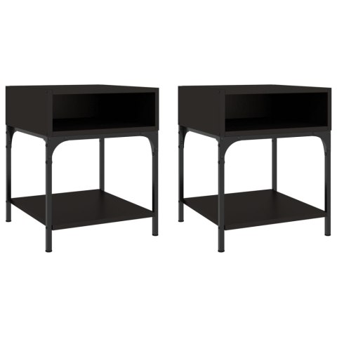 Stoliki nocne, 2 szt., czarne, 40x41x50 cm Stoliki nocne, 2 szt., czarne, 40x41x50 cm