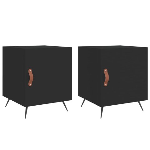 Szafki nocne, 2 szt., czarne, 40x40x50 cm Szafki nocne, 2 szt., czarne, 40x40x50 cm