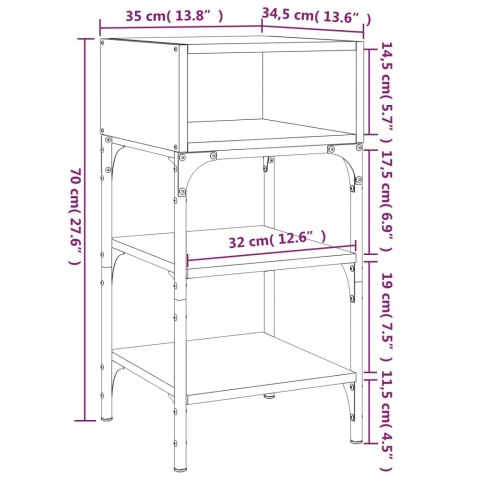 Stoliki nocne, 2 szt., czarne, 35x34,5x70 cm Stoliki nocne, 2 szt., czarne, 35x34,5x70 cm
