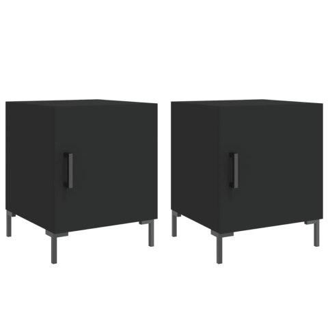 Szafki nocne, 2 szt., czarne, 40x40x50 cm Szafki nocne, 2 szt., czarne, 40x40x50 cm