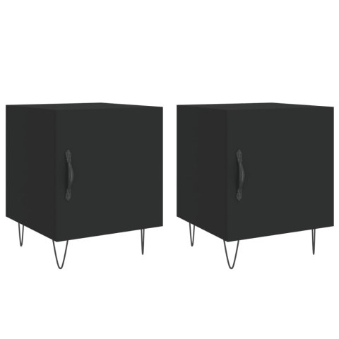 Szafki nocne, 2 szt., czarne, 40x40x50 cm Szafki nocne, 2 szt., czarne, 40x40x50 cm