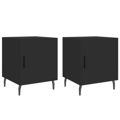 Szafki nocne, 2 szt., czarne, 40x40x50 cm Szafki nocne, 2 szt., czarne, 40x40x50 cm