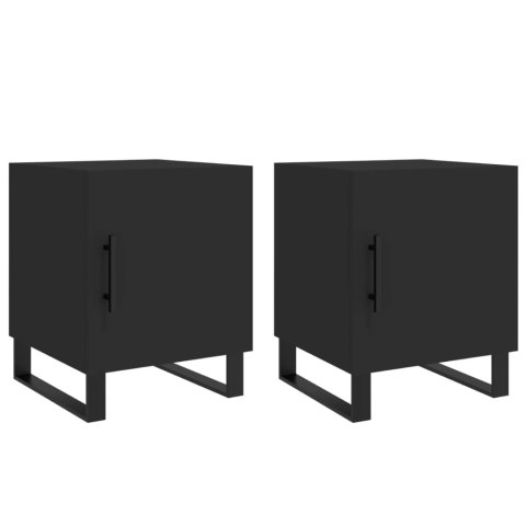 Szafki nocne, 2 szt., czarne, 40x40x50 cm Szafki nocne, 2 szt., czarne, 40x40x50 cm