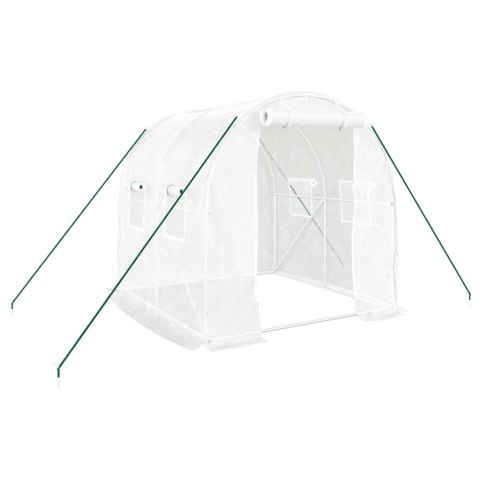 Szklarnia ze stalową ramą, biała, 4 m², 2x2x2 m Szklarnia ze stalową ramą, biała, 4 m², 2x2x2 m