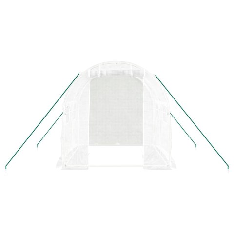 Szklarnia ze stalową ramą, biała, 4 m², 2x2x2 m Szklarnia ze stalową ramą, biała, 4 m², 2x2x2 m